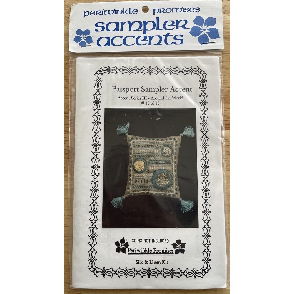 Periwinkle Promises Sampler Accents PASSPORT SAMPLER ACCENT Silk‎ & Linen Kit